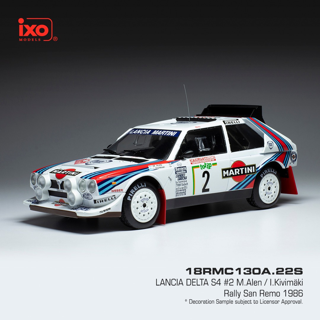 Lancia Delta S4 Rallye Sanremo 1986 Alén Kivimäki IXO 18RMC130A 22S