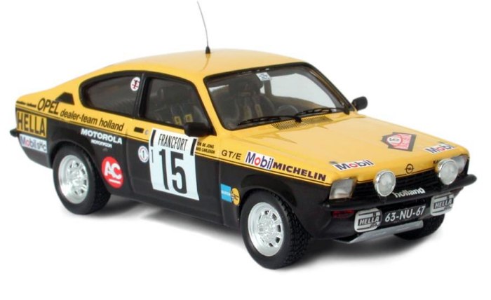 Opel Kadett GT E Rallye Automobile Monte Carlo 1977 Carlsson De