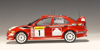Mitsubishi Lancer Evo VI - Rallye Automobile Monte-Carlo 2000 - Mäkinen -  Mannisenmäki - AUTOart 80041 1:18
