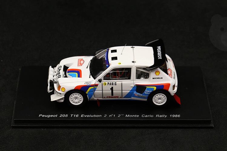 Peugeot 205 Turbo 16 E2 - Rallye Automobile Monte-Carlo 1986 - Salonen -  Harjanne - Spark S1283 1:43