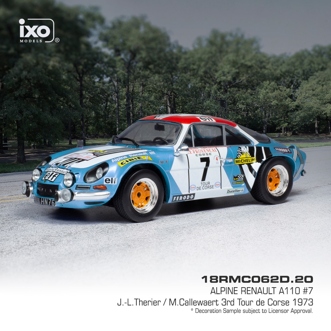 1:18 Ixo Renault Alpine A110 #7 Rally Tour De Corse 1973 J.L.Therier  18RMC062D M